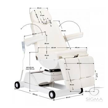 Fotel kosmetyczny Azzurro 873 pedi obrotowy,biały