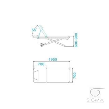 Leżanka do masażu Azzurro 329D biała