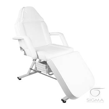 Fotel kosmetyczny Sillon z kuwetami biały