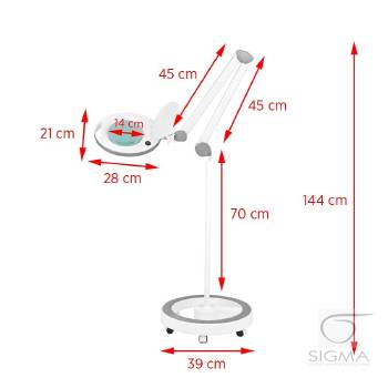 Lampa lupa Elegante 6014 60 LED SMD 5D + statyw