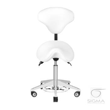 Taboret kosmetyczny Azzurro 037F Bump-up biały