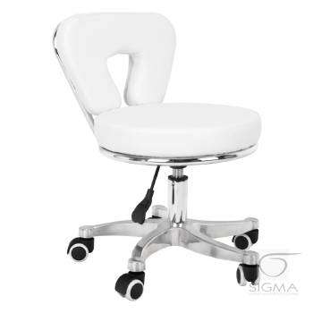 Taboret kosmetyczny do pedicure 9266 biały