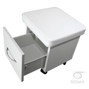 Biomak taboret do pedicure z szufladą