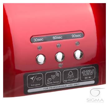 Lampa 48W Dual LED UV Timer+Sensor LED06 czerwona