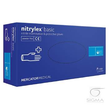 Rękawice diagnost. NITRYLEX niebieskie S-100szt.