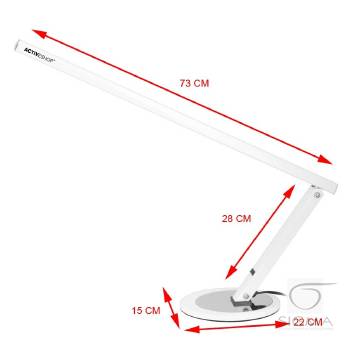 Lampa na biurko Slim LED aluminium-biała