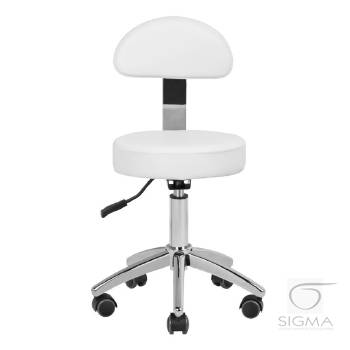 Taboret kosmetyczny do pedicure 304-P biały