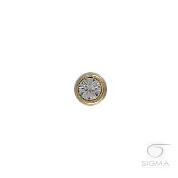 Aparat do przekłuwania nosa brylant złoty mini