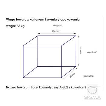 Fotel kosmetyczny z kuwetami A202 biały