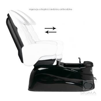 Fotel pedicure SPA AS-122 cz-b. z funkcją masażu
