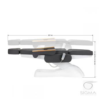 Fotel kosmetyczny Lux 273B 3 silniki szary