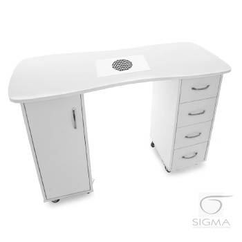 Biurko 2027 ZP białe, dwie szafki