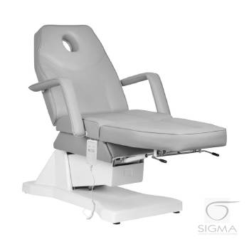 Fotel kosmetyczny elektryczny Soft 1 siln. szary