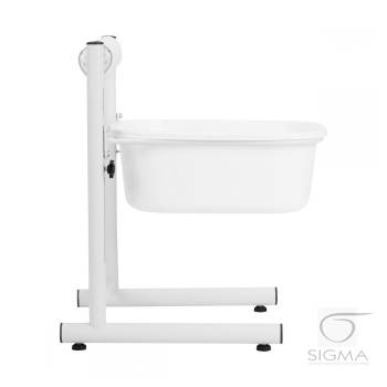 Brodzik do pedicure z regulowaną wysokością biały