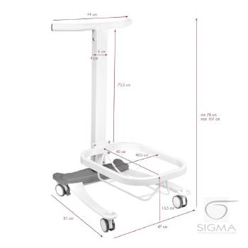 Brodzik do pedi. Comfort na kółkach z funkcją Lift