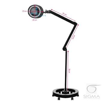 Lampa lupa Elegante 6025 black ze statywem