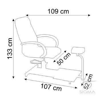 Fotel do pedicure SPA 100 biały