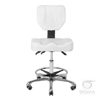 Taboret kosmetyczny A-4299 biały