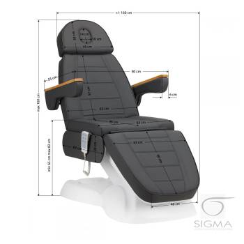 Fotel kosmetyczny Lux 273B 3 silniki szary