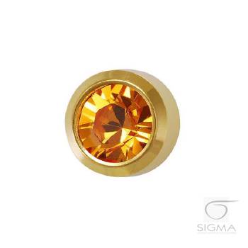 Studex topaz złoty oprawa pełna, mini