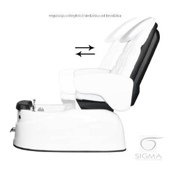 Fotel pedicure SPA AS-122 biały z funkcją masażu