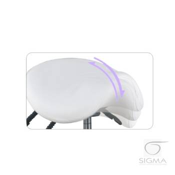 Taboret kosmetyczny Azzurro 037F Bump-up biały