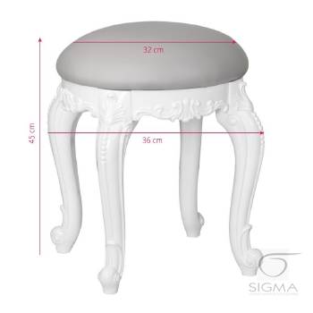 Taboret Azzurro styl 60-01 szary