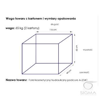 Fotel kosmetyczny A-234C PEDI biały