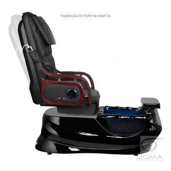 Fotel pedicure SPA AS-261 czarny z funkcją masażu