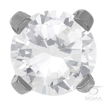 System75 Cubic Zirconia srebrna 4mm