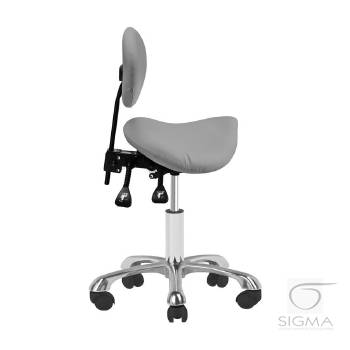 Taboret kosmetyczny 1025 szary Giovanni