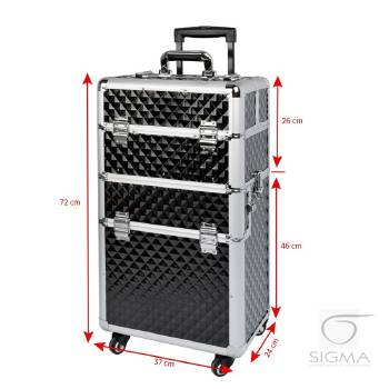 Kufer Glamour D-9009 Diamond czarny