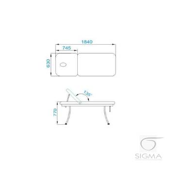 Leżanka do masażu Azzurro 328 biała