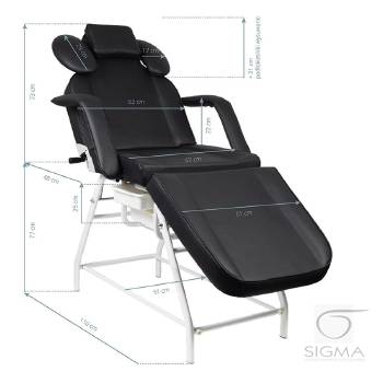 Fotel zabiegowy do rzęs Ivette czarny