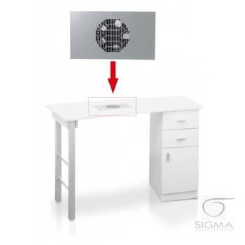 Pochłaniacz pyłu do zabudowy srebrny