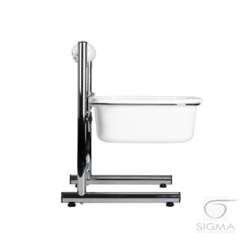 Brodzik do pedicure z regulowaną wysokością chrom