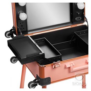 Kufer przenośne stanowisko T-27 różowe złoto