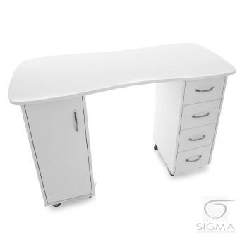 Biurko 2027 BP białe, dwie szafki