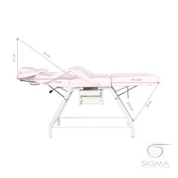 Fotel zabiegowy do rzęs Ivette różowy