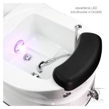 Fotel pedicure SPA AS-122 biały z funkcją masażu