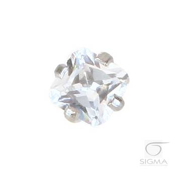 System75 Cubic Zirconia Princess 4x4mm