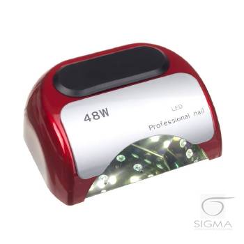 Lampa 48W Dual LED UV Timer+Sensor LED06 czerwona