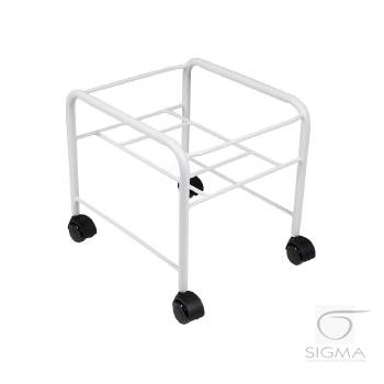 Brodzik do pedicure prosty z kółkami biały