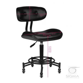 Gabbiano taboret Florencja czarny