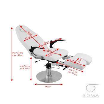 Fotel podologiczny hydrauliczny Azzurro 713A biały