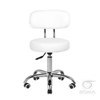 Taboret kosmetyczny do pedicure A-007 biały