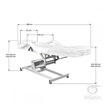 Fotel kosmetyczny Azzurro 673AS pedi 1 siln. biały