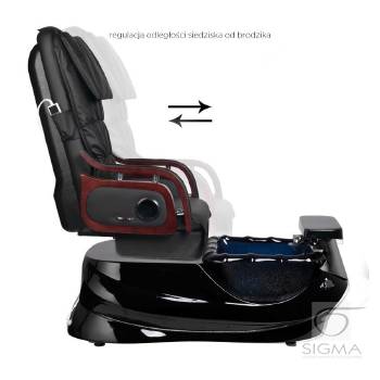 Fotel pedicure SPA AS-261 czarny z funkcją masażu