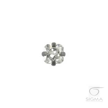 System75 Cubic Zirconia Princess 4x4mm