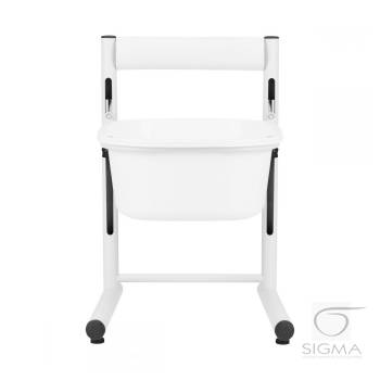 Brodzik do pedicure z regulowaną wysokością biały